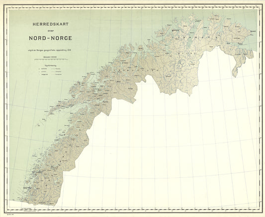 Herredskart over Nord-Norge: Norge