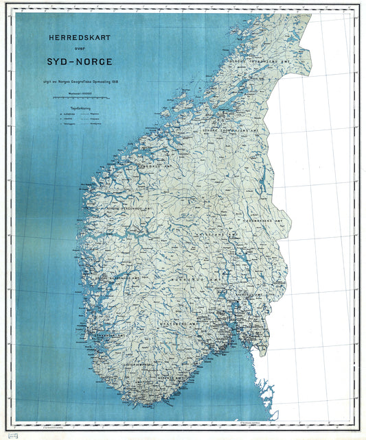 Herredskart over Syd-Norge: Norge