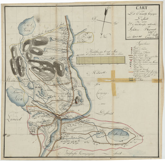 Kartblad 100: Kart over det Ørkedahlske Compagnie District: Sør-Trøndelag