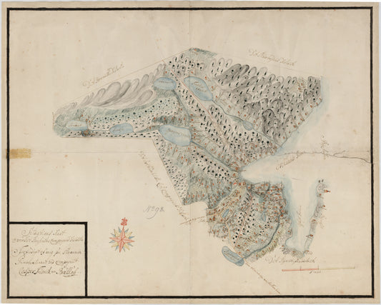 Kartblad 101: Situations Cart over det Børsensche Compagnies Destrichte: Sør-Trøndelag