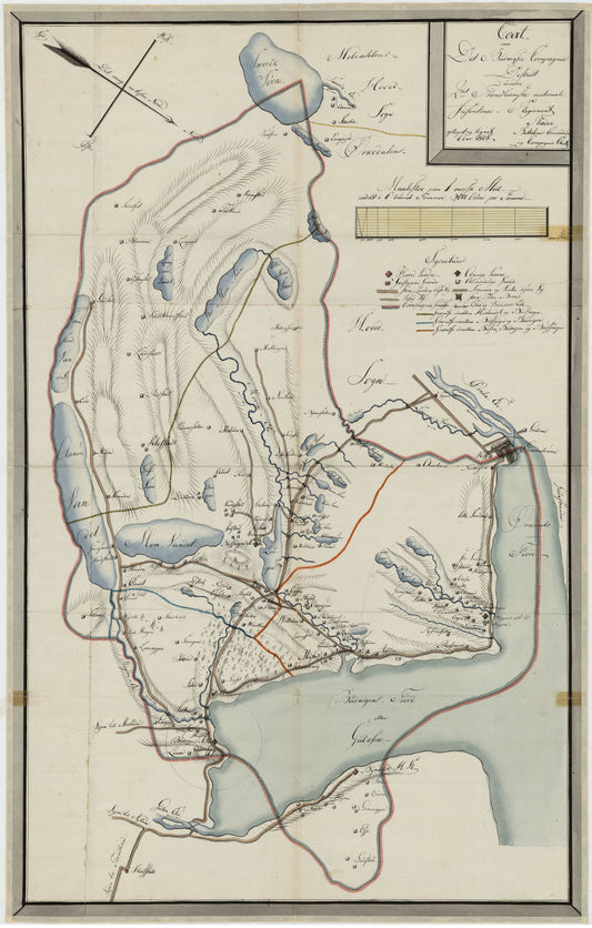 Kartblad 103: Carte over det Budwigske Compagnie District: Sør-Trøndelag