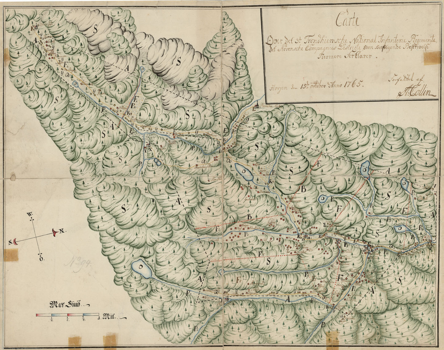 Kartblad 104: Carte over det Størensche Compagnie District: Sør-Trøndelag