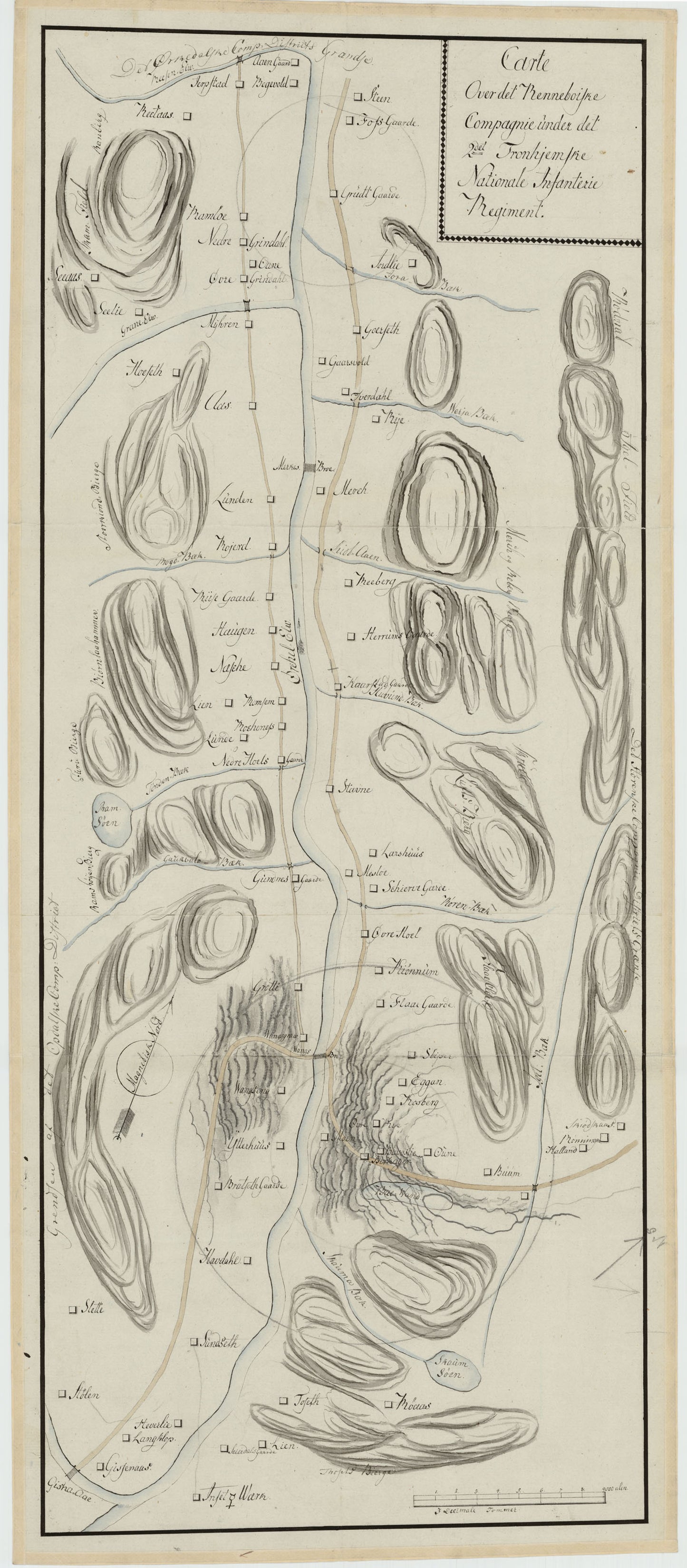 Kartblad 106: Carte over det Renneboiske Compagnie District: Sør-Trøndelag