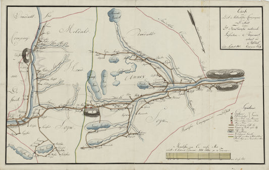 Kartblad 109: Carte over det Meldahlske Compagnie District: Sør-Trøndelag