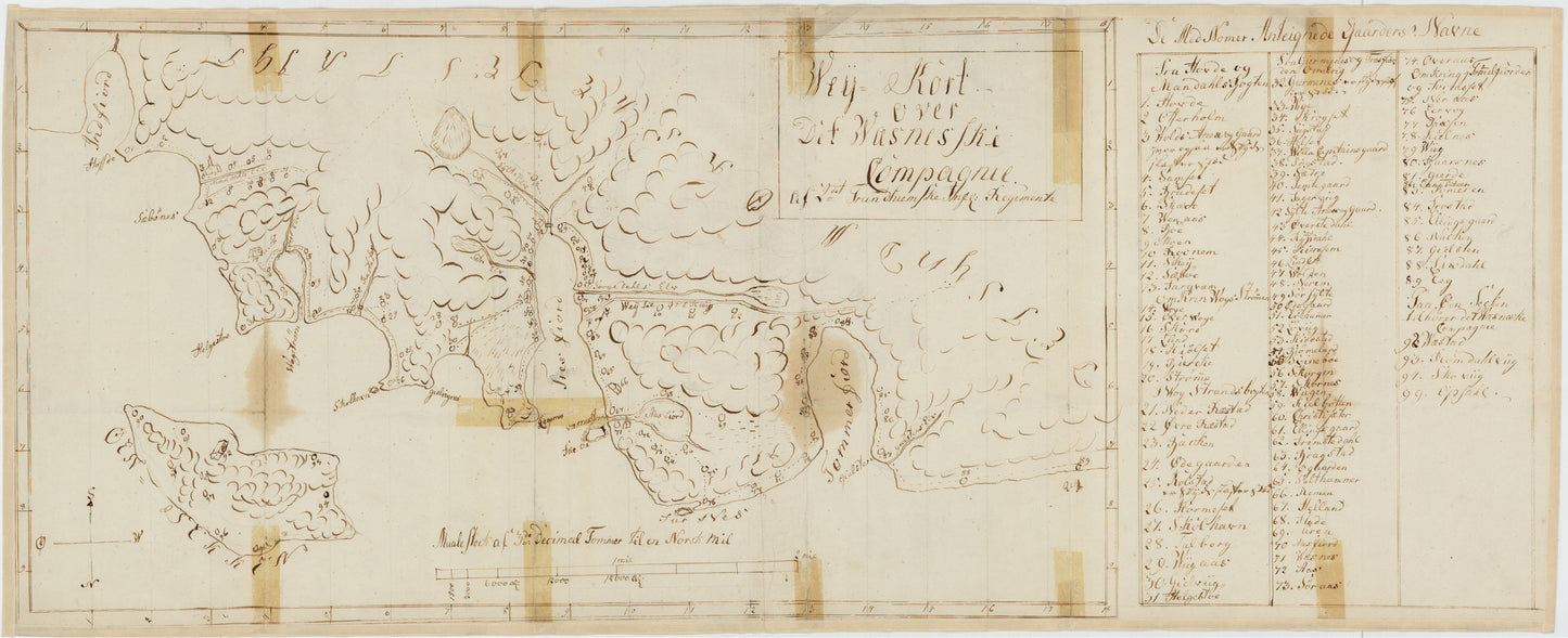 Kartblad 114: Wey-Cart over det Wæsneske Compagnie District: Møre og Romsdal