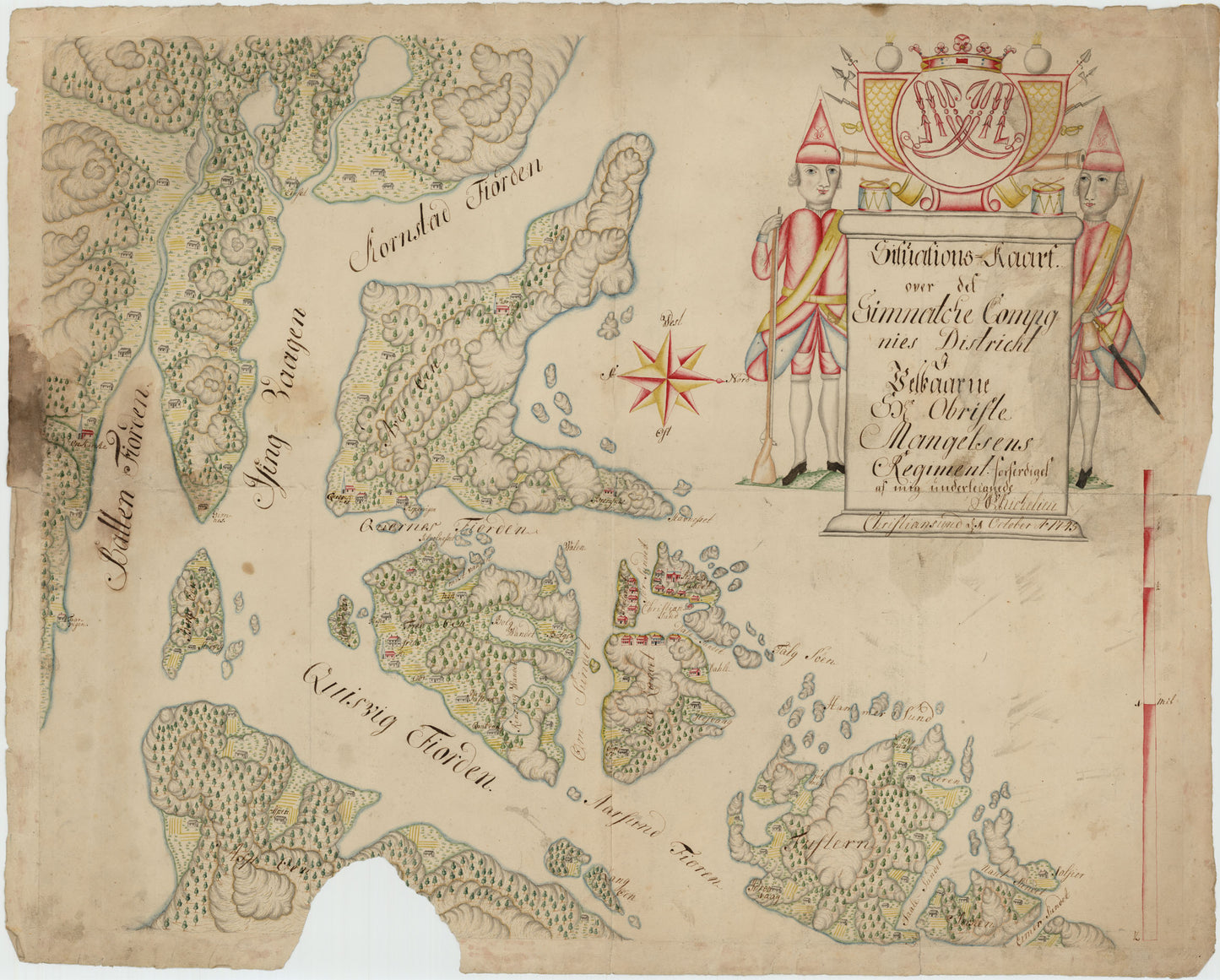 Kartblad 119: Situations Kaart over det Gimnatsche Compagnie District: Møre og Romsdal