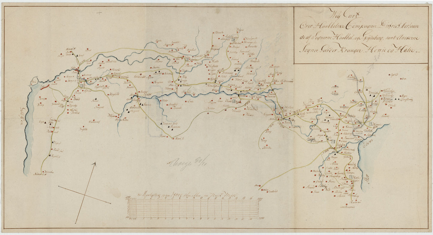 Kartblad 11-2: Wey-Cart over det Haabbelske Compagnie District, versjon 2: Østfold