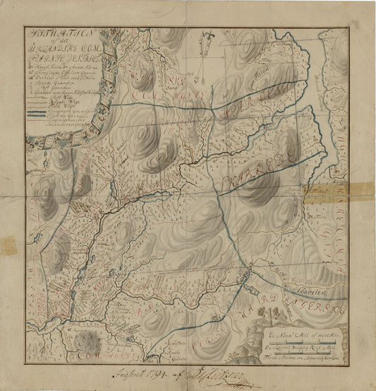 Kartblad 132-1: Situation af det Urlandske Compagnie District; versjon 1: Hordaland