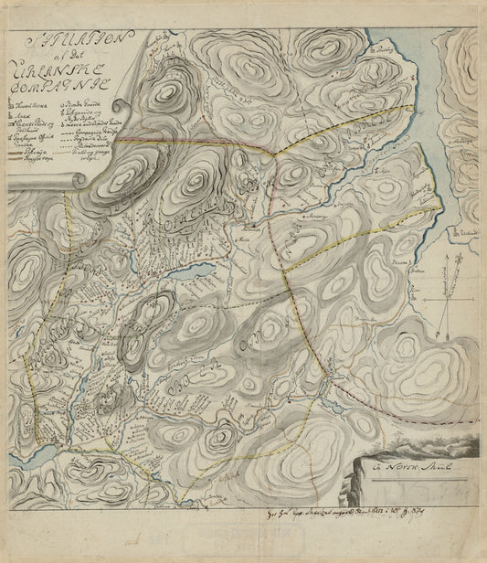Kartblad 132-2: Situation af det Urlandske Compagnie District; versjon 2: Hordaland