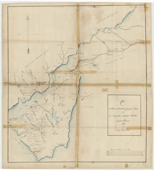 Kartblad 135: Cart over det Mellem Nordhordlehnske Compagnie District: Hordaland