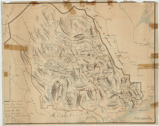 Kartblad 139: Kort over det Telemarkske Regiments Distrikt: Telemark
