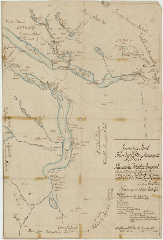 Kartblad 146: Geographisk Cart over det 3die Vestfieldske Compagnie District: Telemark