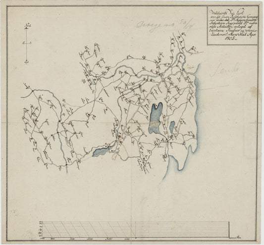 Kartblad 14: Millitairisk Vey-Cart over det Søndre Jarlsbergske Compagnie: Vestfold