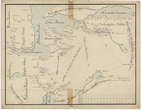 Kartblad 158-1: Det Etniske Compagnie; versjon 1: Hordaland
