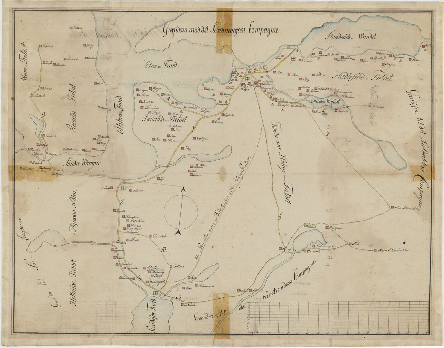Kartblad 158-2: Det Etniske Compagnie; versjon 2: Hordaland