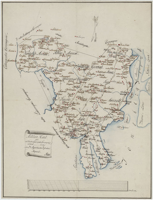 Kartblad 15: Militair Cart over det Nordre Lauerwigske Compagnie District: Vestfold