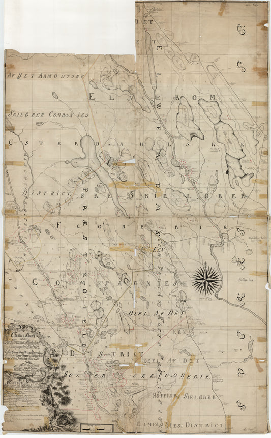 Kartblad 164: Cituations-Chart over det Elveromsske Skieløber-Compagnies District: Hedmark