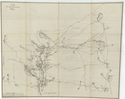 Kartblad 165: Wej-Cart over det Hoffske Skiløber Compagnie District: Hedmark