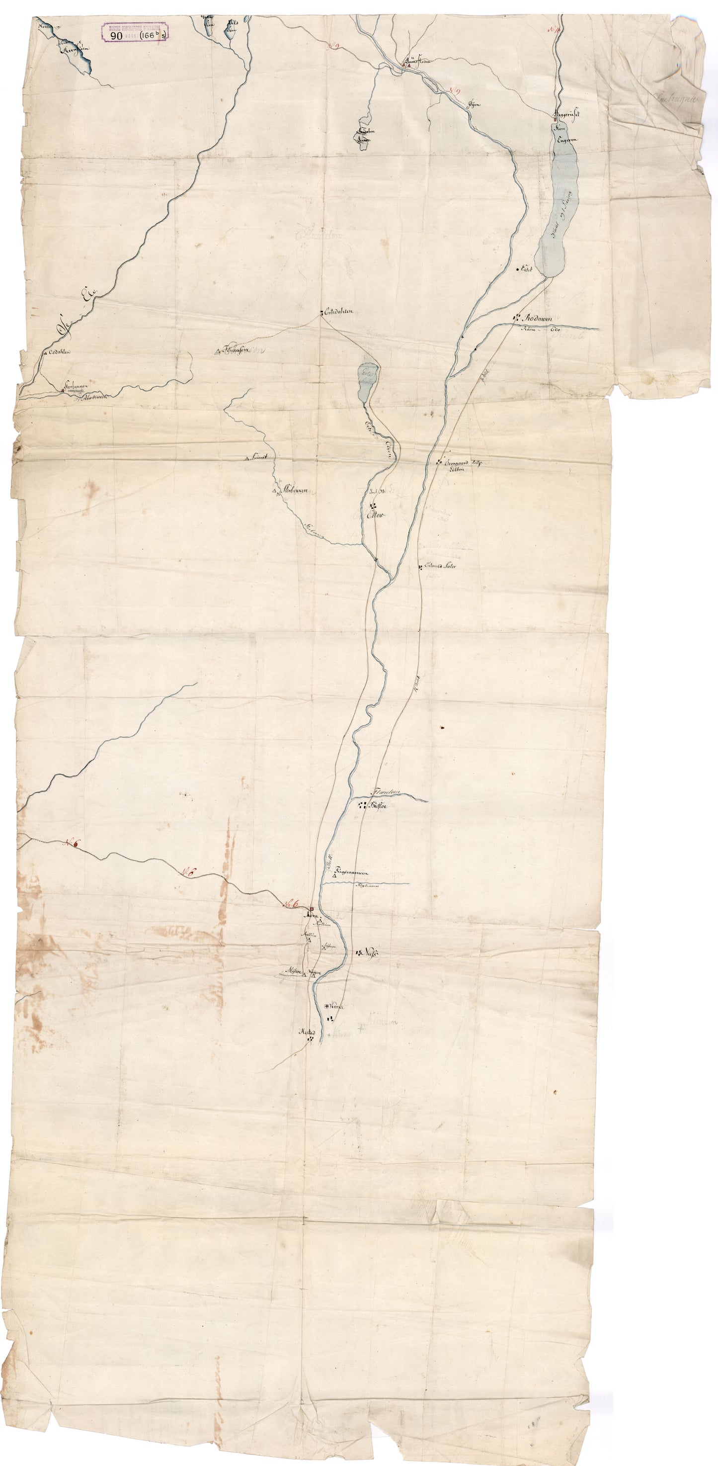 Kartblad 166b-5: Wej-Cart over det Aamodske Compagnie; 166b-5: Hedmark