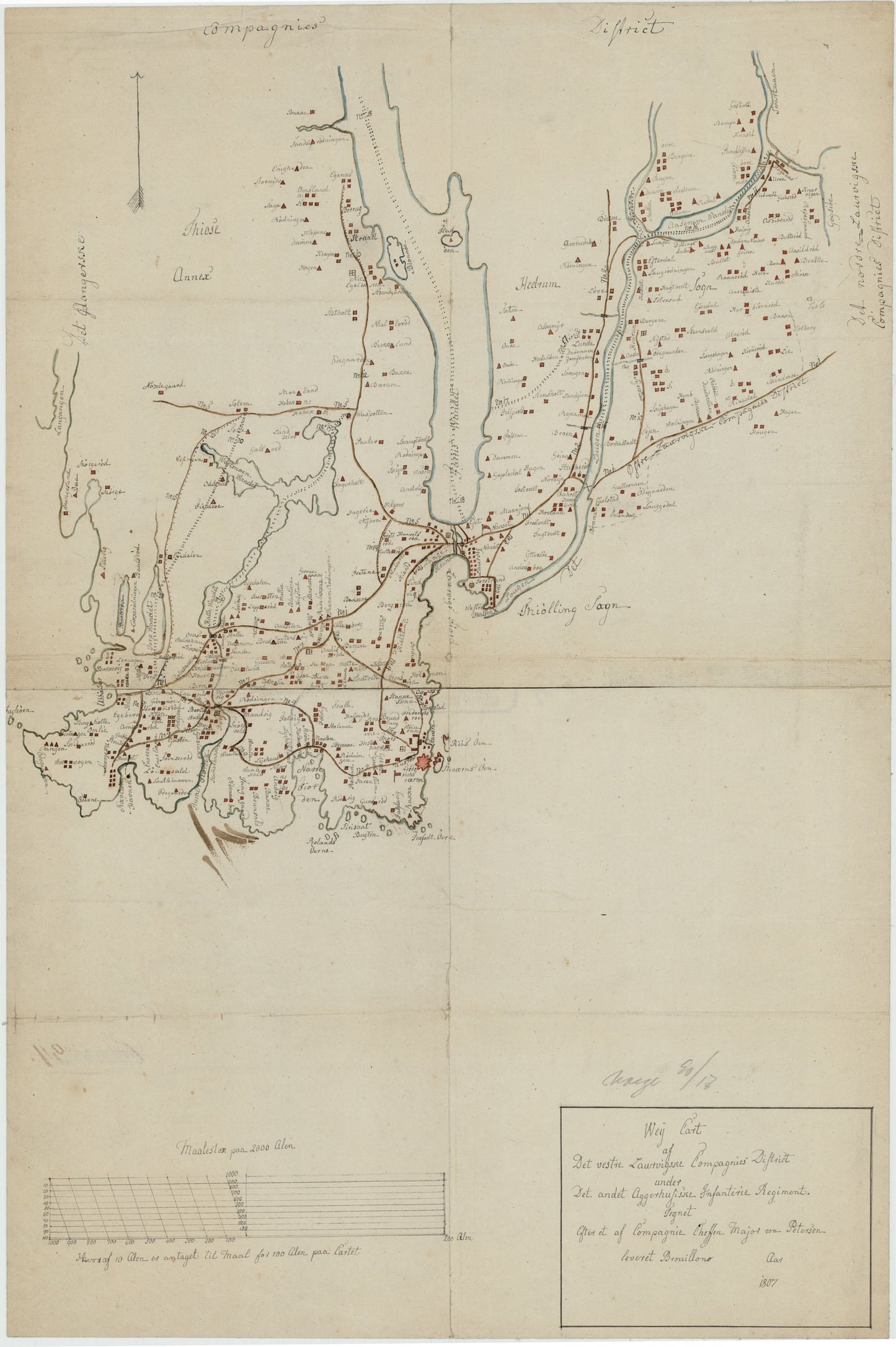 Kartblad 17: Wey-Cart af det Westre Laurwigske Compagnie District: Nord-Trøndelag