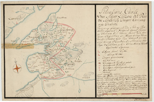 Kartblad 180: Situations Carte over Major Lützows det Nordre Størdahlsche Dragon Compagnies District: Nord-Trøndelag