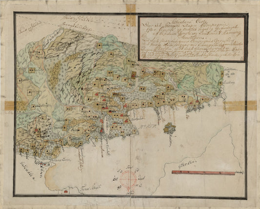 Kartblad 183: Situations Carte over det Skongnske Dragon Compagnie District: Nord-Trøndelag