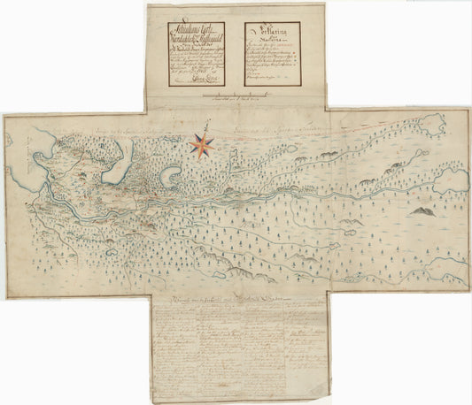 Kartblad 184: Situations Carte over Wærdahlens Præstegield og det Wærdahlske Dragon Compagnie Destrict: Nord-Trøndelag