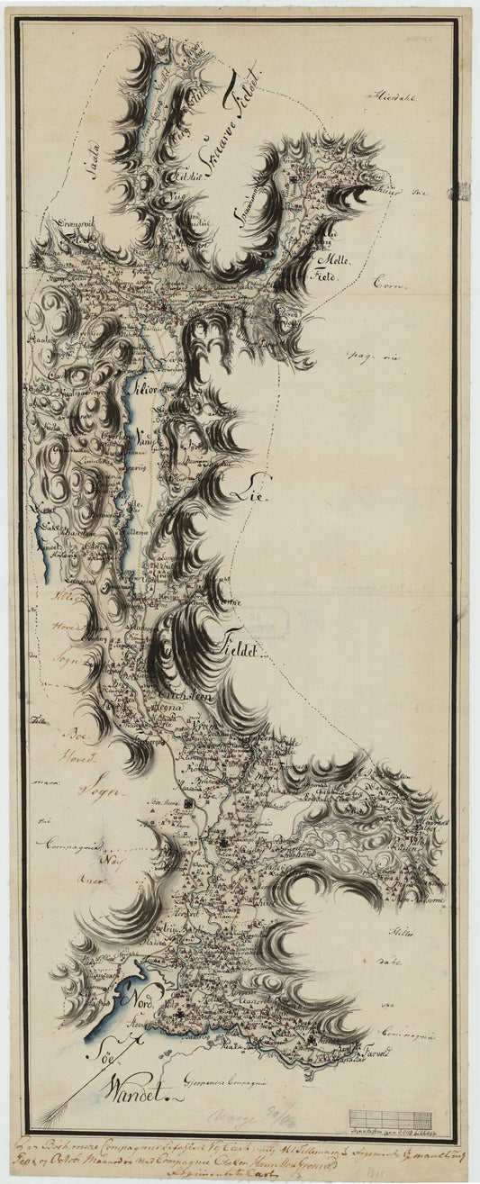 Kartblad 20: Det Bøherredske Compagnie District: Telemark