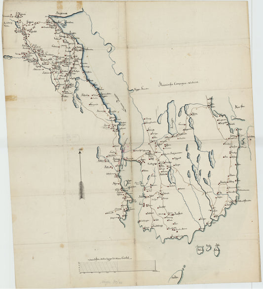 Kartblad 26-2: Det Huurumske Compagnie District; versjon 2: Buskerud