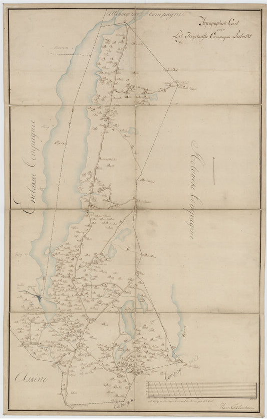 Kartblad 37: Topographisk Chart over det Trøgstadske Compagnie District: Akershus