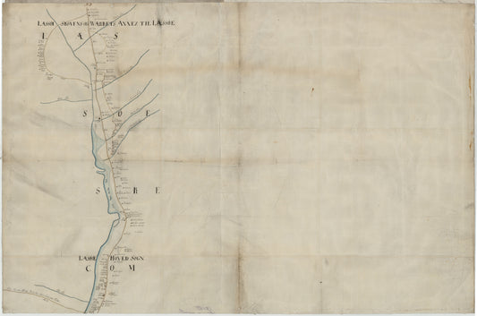 Kartblad 53 nord: Militair Vej-Cart over det Læssøeske Compagnie District; nordre del: Oppland