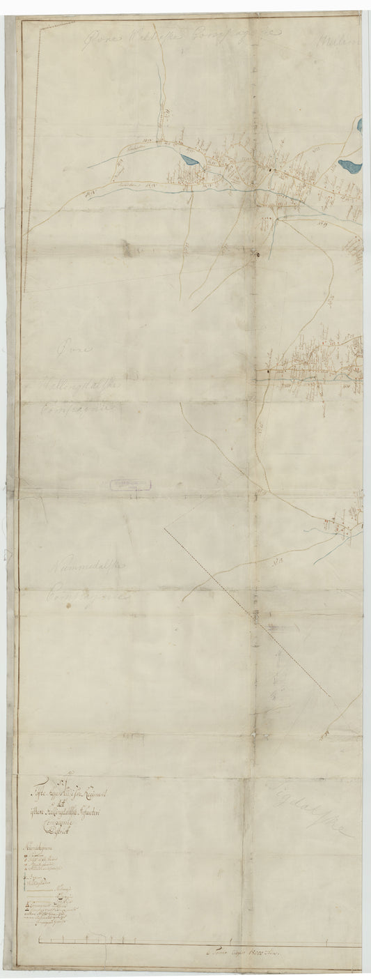 Kartblad 63 vest: Det yttere Hallingdahlske Infanterie Compagnie District: Buskerud
