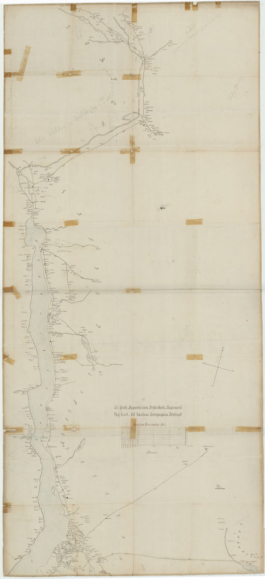 Kartblad 67: Vey-Cart over det Landske Compagnie Destrigst: Oppland