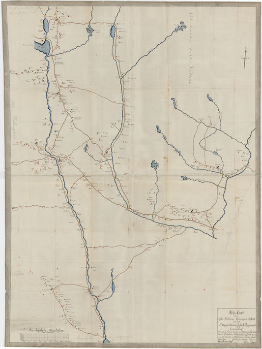 Kartblad 68: Wey-Cart over det Yttre Valderske Compagnie District: Oppland