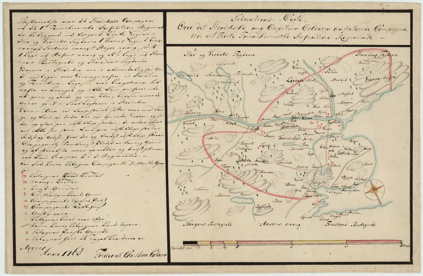 Kartblad 76: Situations Carte over det Størdahlske Compagnie: Nord-Trøndelag