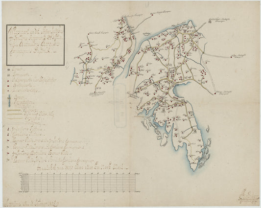 Kartblad 7-1: Wey-Kaart over det Borgeske Compagnie District; versjon 1: Østfold