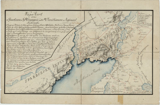 Kartblad 84: Wey-Kort over det Sparboiske Infanterie Compagnie District: Nord-Trøndelag