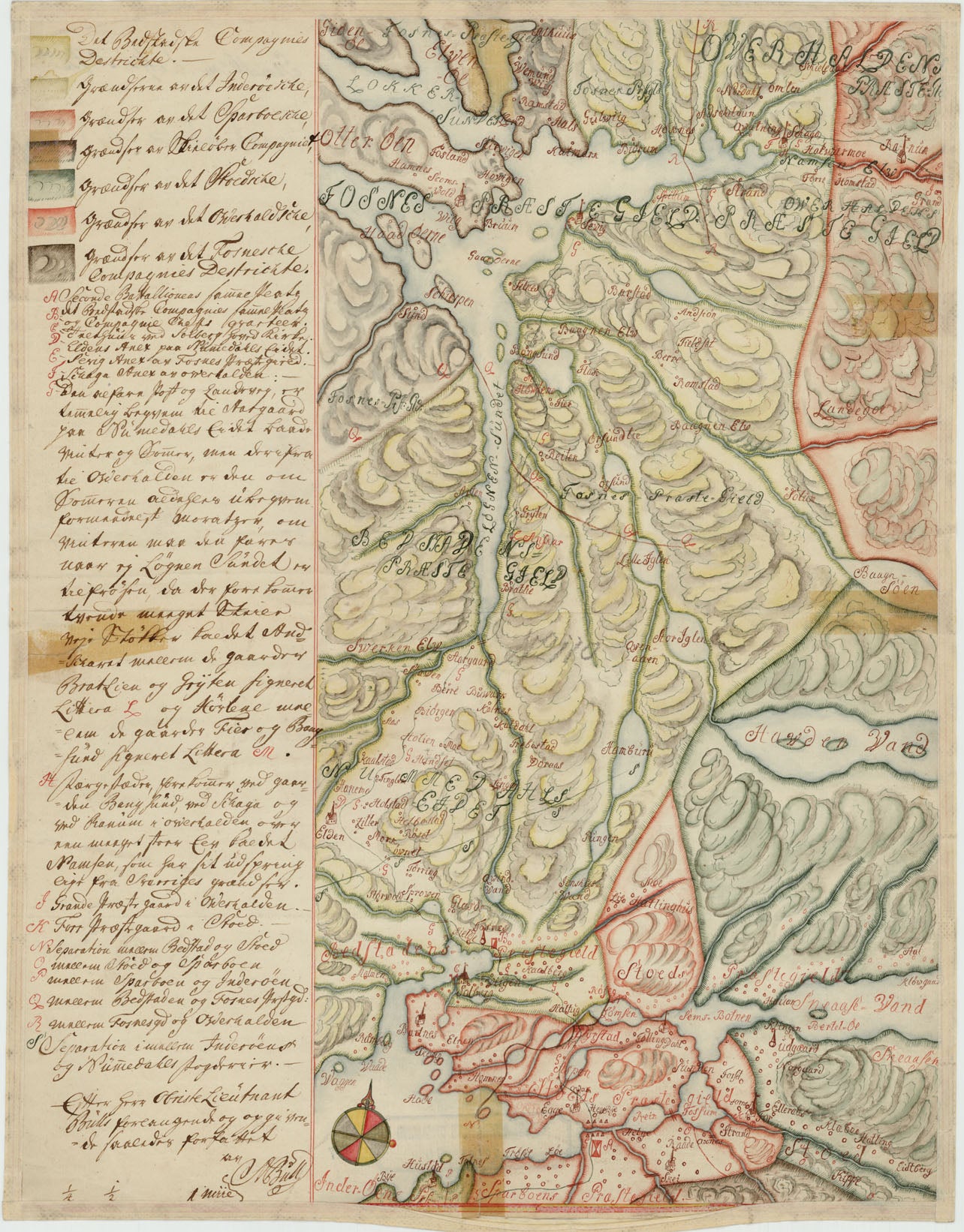 Kartblad 87: Det Bedstadske Compagnie Districhte: Nord-Trøndelag