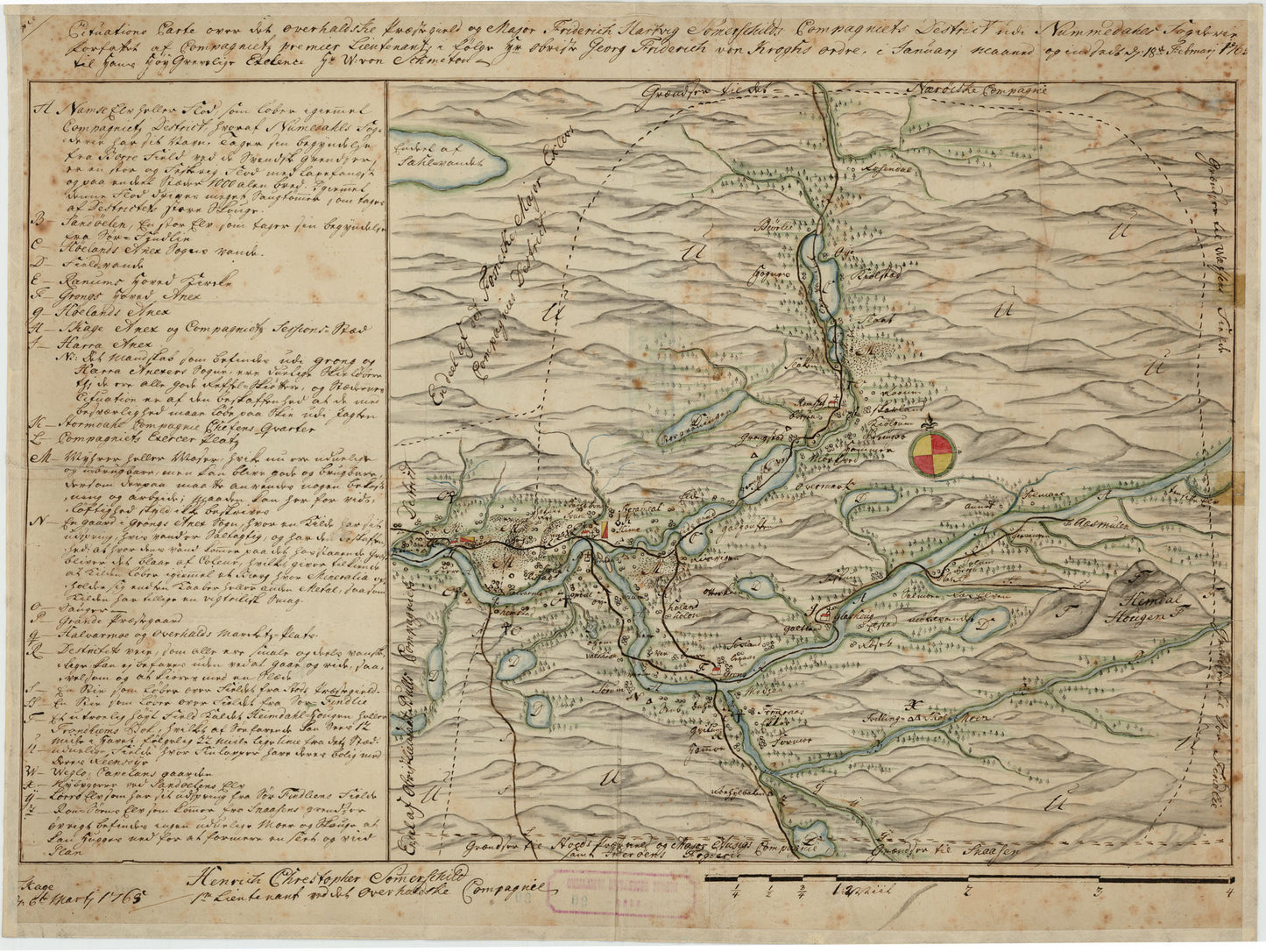 Kartblad 90-2: Cituations Carte over det Overhaldske Præstegield og Major F. H. Sommerschields Compagnie; versjon 2: Nord-Trøndelag