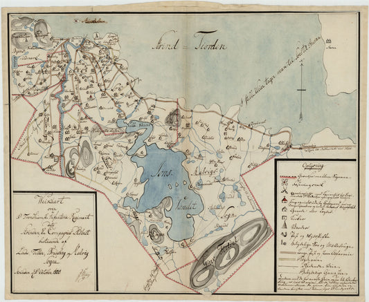Kartblad 92: Wey-Carte over det Strindenske Compagnie District: Sør-Trøndelag