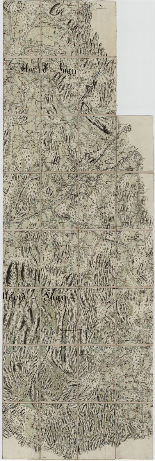 Kart over Aas, Krogstad, Vestby, Hob og Vaaler, del B øst: Akershus
