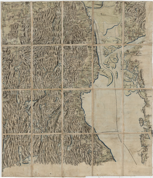 Kart over Aker, Enebak, Nittedal, Skedsmo og Lørenskog, del B øst: Akershus