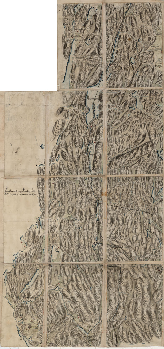 Kart over Aker, Enebak, Nittedal, Skedsmo og Lørenskog, del B vest: Akershus