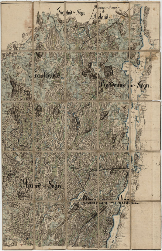 Kart over del av Rakkestad, Eidsberg og Rødenæs og en del av ødemarks anneks: Østfold