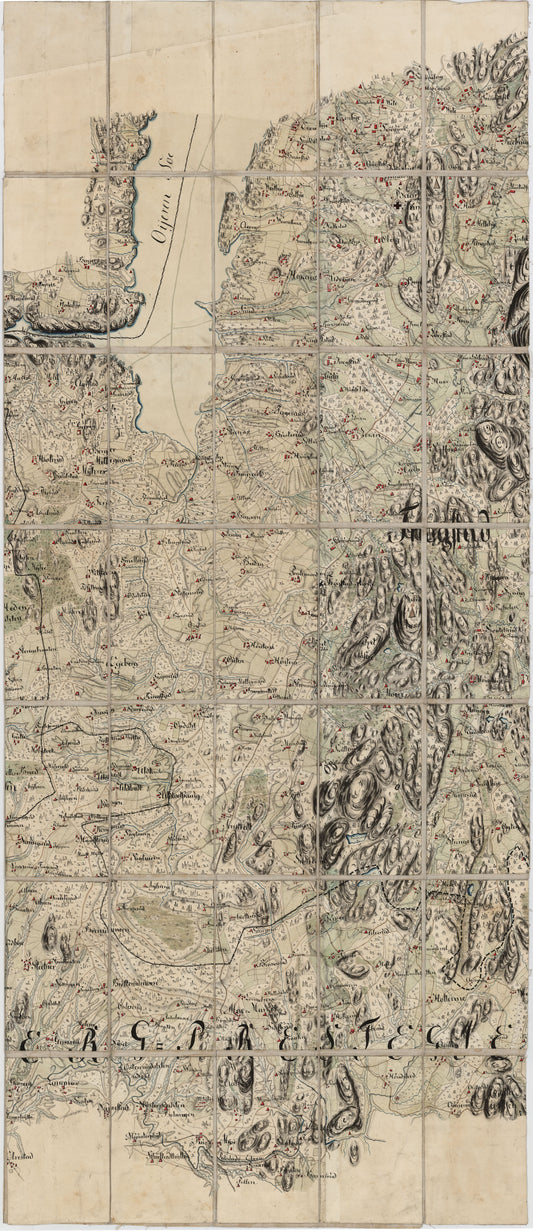 Kart over Baastad, Hemnes, Trøgstad, Askim og en del av Eidsberg og Røddenæs, del A øst: Østfold