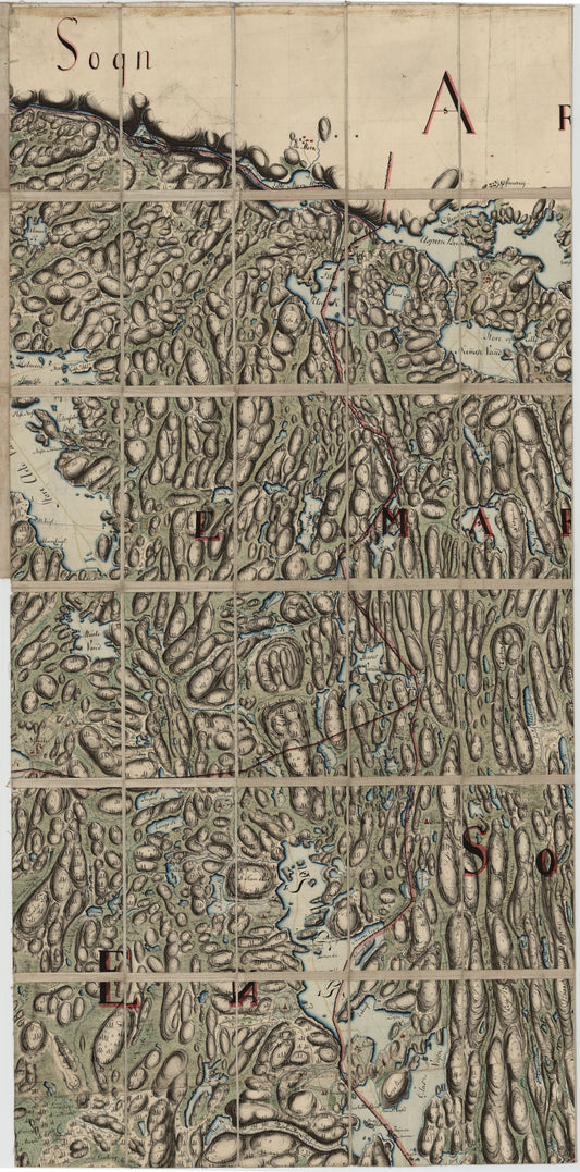 Kart over Idd, Enningdal og Aremark sogn, del 4 vestre del: Østfold