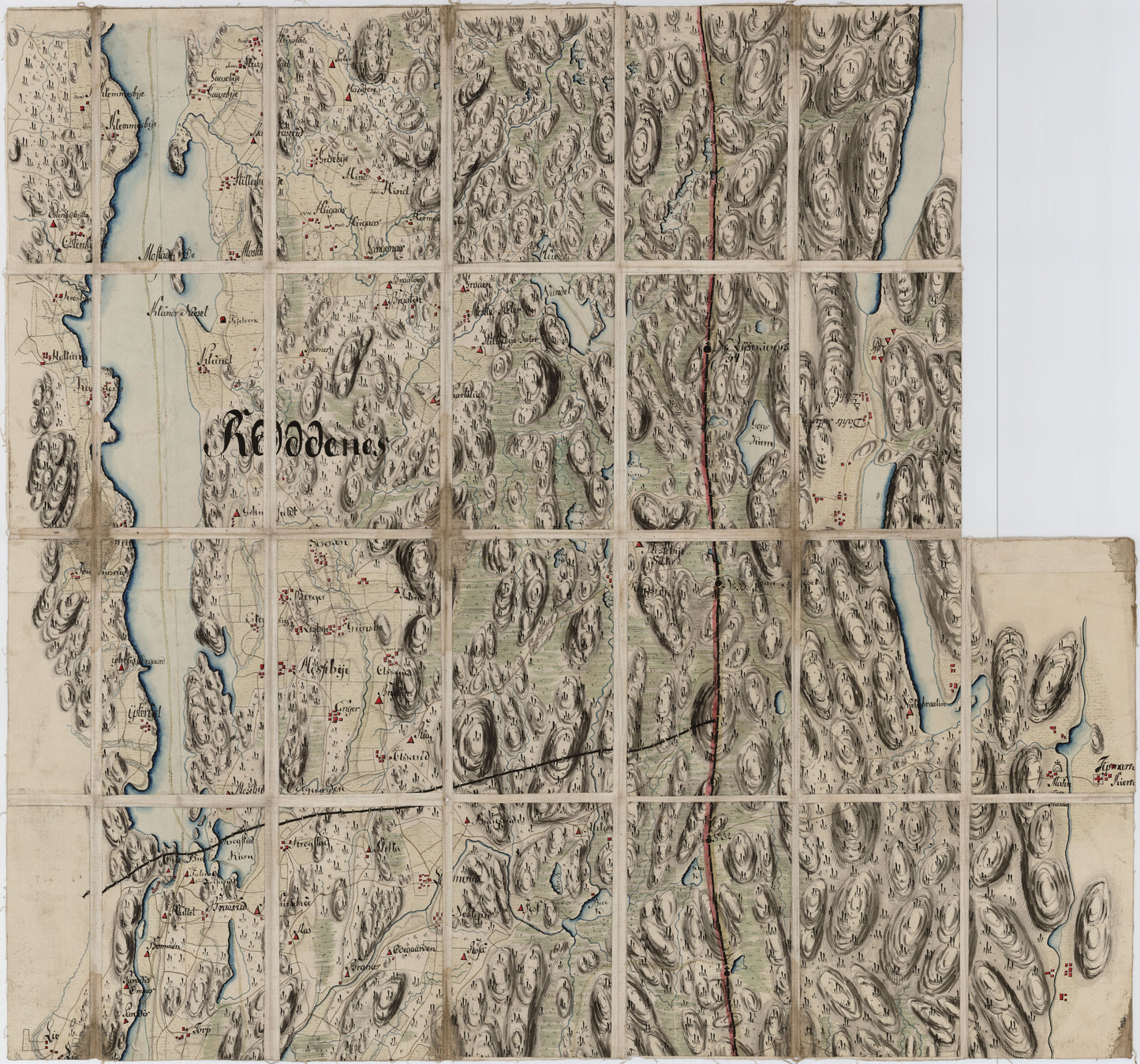 Kart over Aremark, ødemark og Røddenæs: Østfold