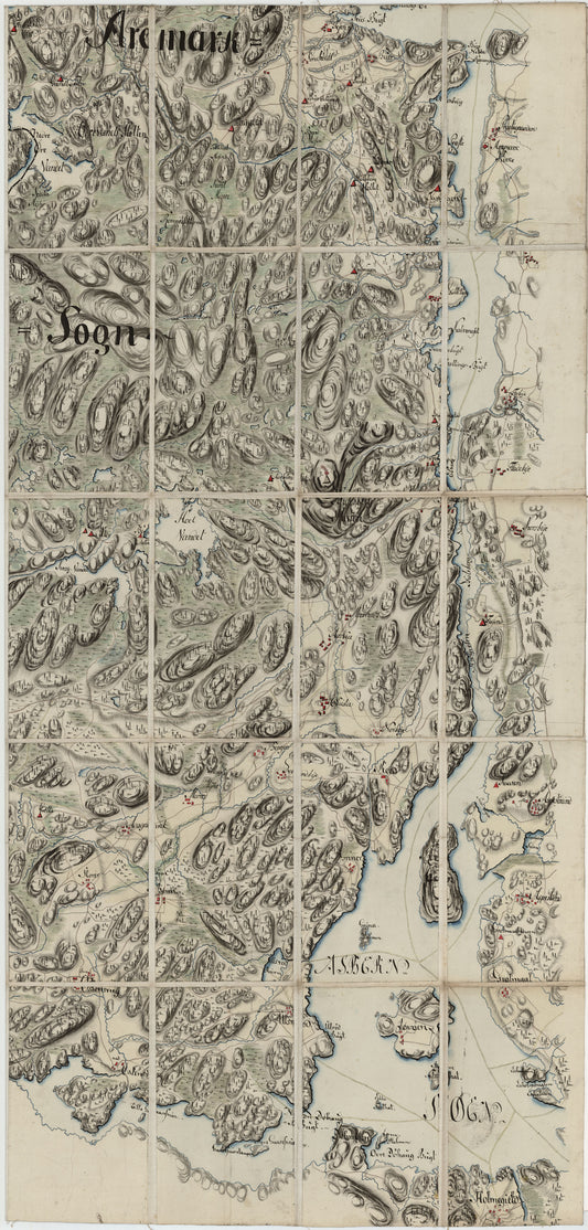 Kart over en del av Aremark, Asak og ødemark, den østlige del av Rakkestad, Eidsberg og Røddenæs. østre del: Østfold