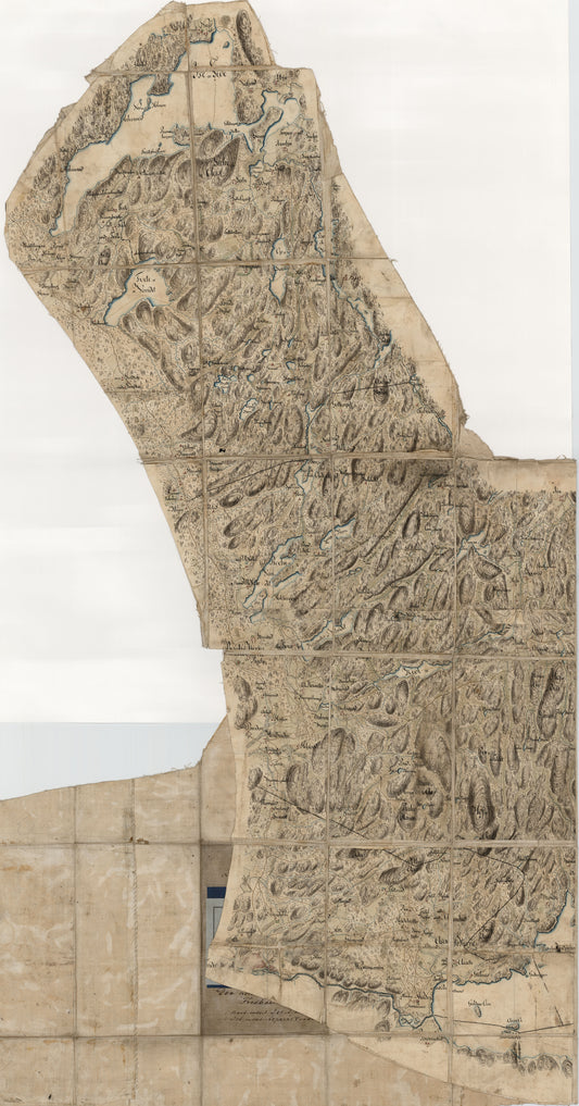 Kart over Bergs sogn og en del av Aremark, vestre del: Østfold