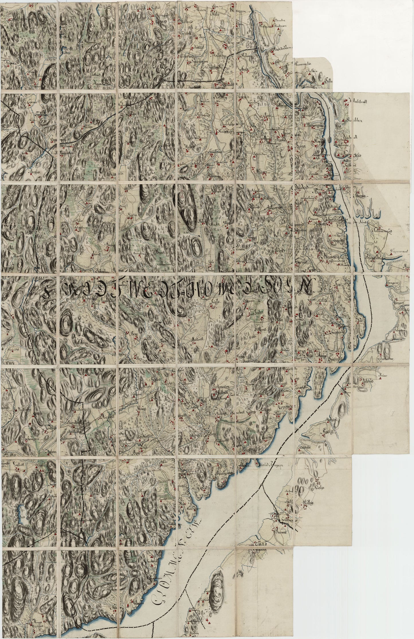 Kart over Onsø, Gleminge, Thunø, Raade, Rygge, en del av Vaaler, Svindal, Skibtvedt, Moss og Vassbygden, Jeløen og Soner, del 4: Østfold